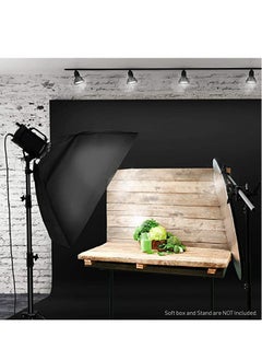PADOM Padom 10X20 ft(3X6M) Black Photography Backdrop Solid Color Background,Photo Studio,Collapsible High Density Screen for Video Photography and Television, Non-Gloss Reflective Fabrication  - Image 4
