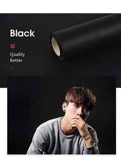 PADOM Padom 10X20 ft(3X6M) Black Photography Backdrop Solid Color Background,Photo Studio,Collapsible High Density Screen for Video Photography and Television, Non-Gloss Reflective Fabrication  - Image 3