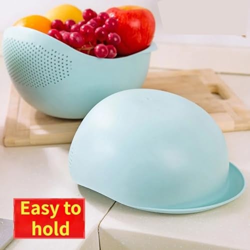 MosQuick® Big Size Rice Strainer Chalni for Kitchen, Colander for Kitchen, Rice Drainer Sieve Kitchen Vegetable Washing Basket Strainer Bowl channi for Fruits Vegetable Rice Pasta - Image 2