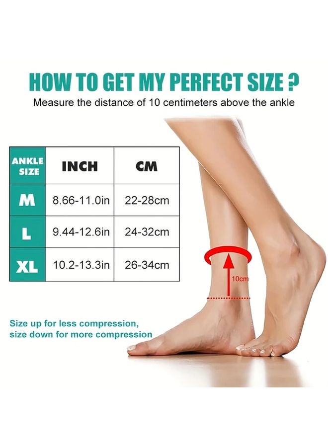 Green M Elastic Ankle Brace Support for Running Basketball Sports Men Women - Image 3