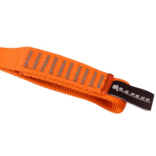 S.E.PEAK SEPEAK 25mm Nylon Tubular Webbing 1-Inch, 29KN/6520 lbs, Sturdy Sewn Strap for Arborist,Climbing,Positioning,Rigging, Ziplining, Anchoring,Hanging,1pc,12inch,Orange - Image 2