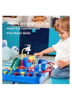 ORiTi ORiTi  Race Track Toys for Boy Car Adventure Toy Puzzle Rail Car, City Rescue Playsets Magnet Toys 3 Mini Cars  - Image 5