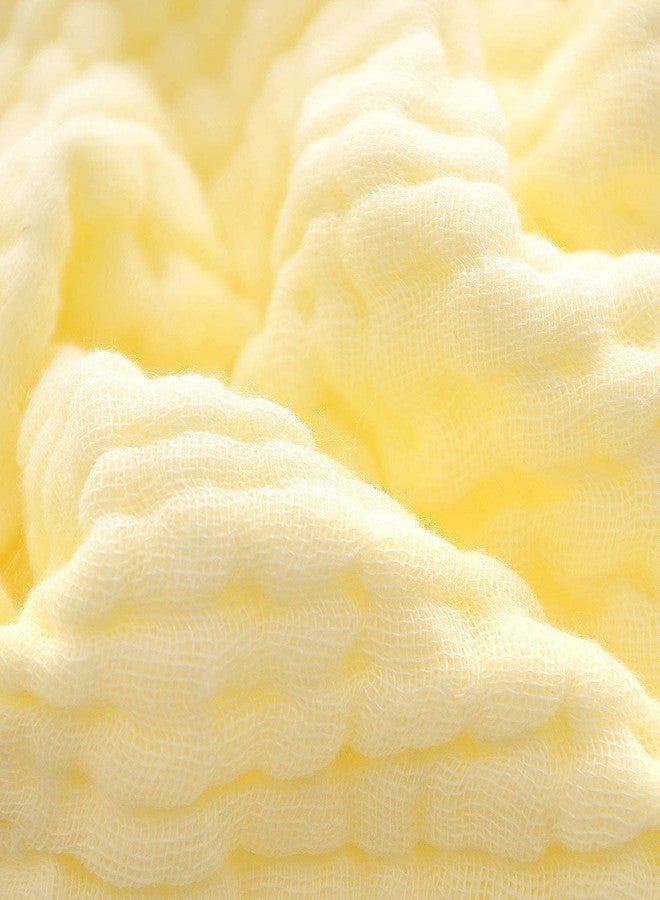 SEMITO Reusable Muslin Face Towels for Babies | Soft Cotton Washcloths & Napkins for Infants & Toddlers | Six Layer Muslin Cloth Extra Soft Hankies (2, Yellow) - Image 1