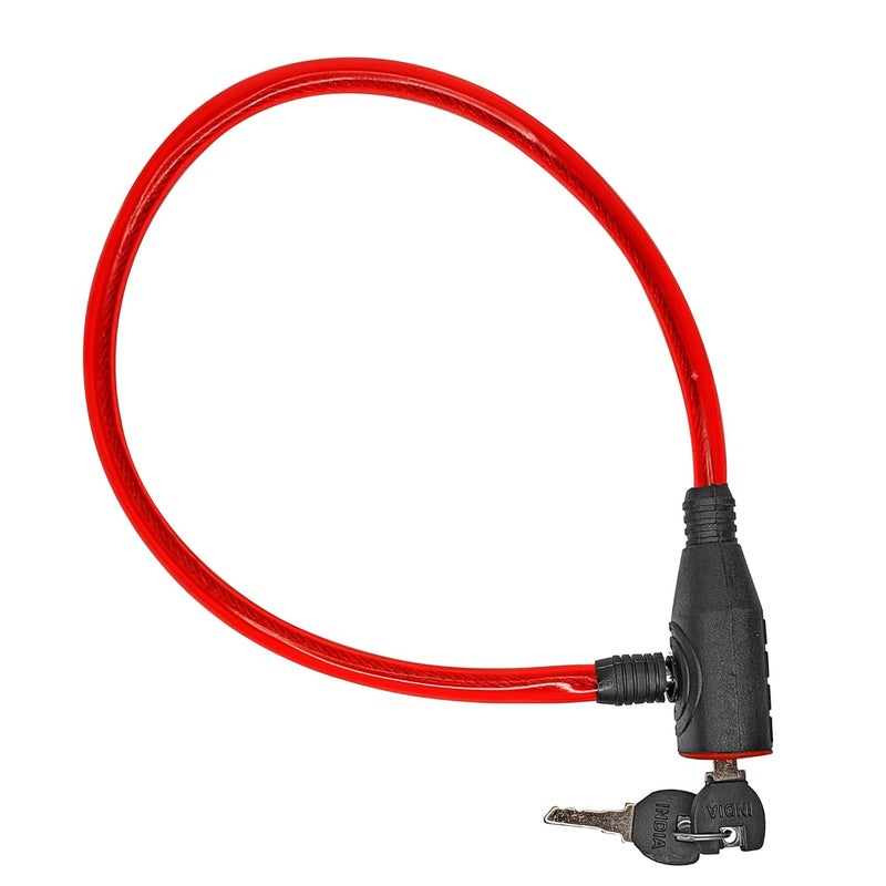 SAMEILI Multipurpose 8-Lever Lock | Includes 1 Lock & 2 Keys | Secure Your Cycle, Helmet, Trolley & More (Red) - Image 1