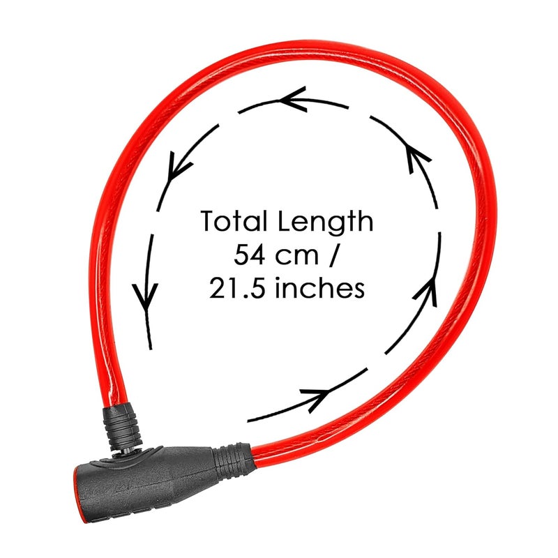 SAMEILI Multipurpose 8-Lever Lock | Includes 1 Lock & 2 Keys | Secure Your Cycle, Helmet, Trolley & More (Red) - Image 4