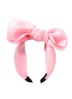 MXXGMYJ Hairband  Headband with Big Bow Pink for Women and Girls Hair Accessories for Party and Cosplay 