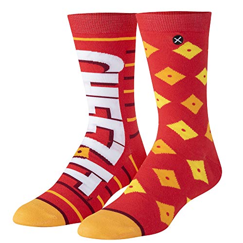 Odd Sox - Cheez It Crackers Crew Socks - Funny Food-Themed Novelty Socks - Size Large for Men & Women - Cool Snack Design Merch - Comfy Cotton Blend - Cozy Gift for Snack Lovers, Birthdays, Holidays - Image 2