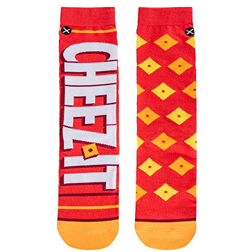Odd Sox - Cheez It Crackers Crew Socks - Funny Food-Themed Novelty Socks - Size Large for Men & Women - Cool Snack Design Merch - Comfy Cotton Blend - Cozy Gift for Snack Lovers, Birthdays, Holidays - Image 5