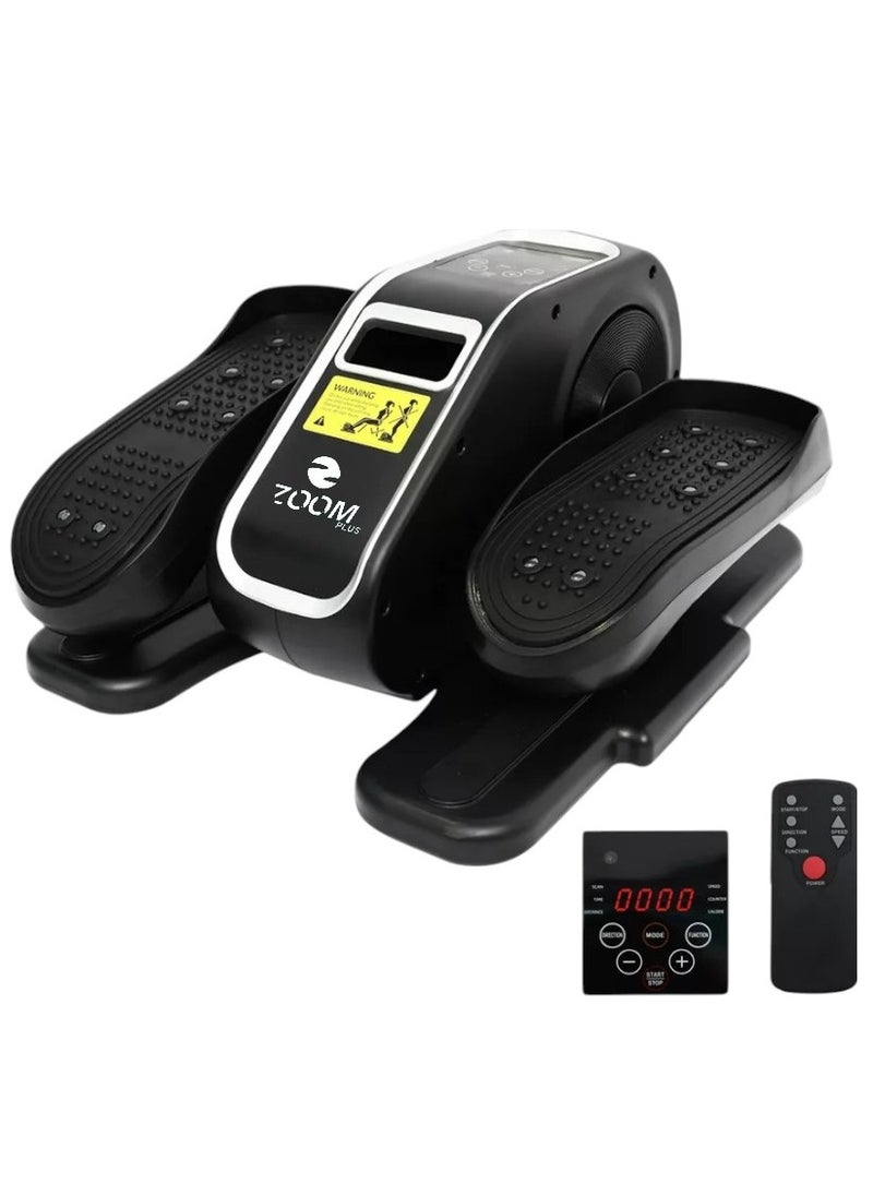 Zoom Plus - Zoom Plus Elliptical Machine, Electric Seated Pedal Exerciser, Mini Ellipse Leg Exerciser with Remoter, 12 Level Speeds, Forward & Reverse Direction, Manual & Auto Mode for Home Office - Image 1