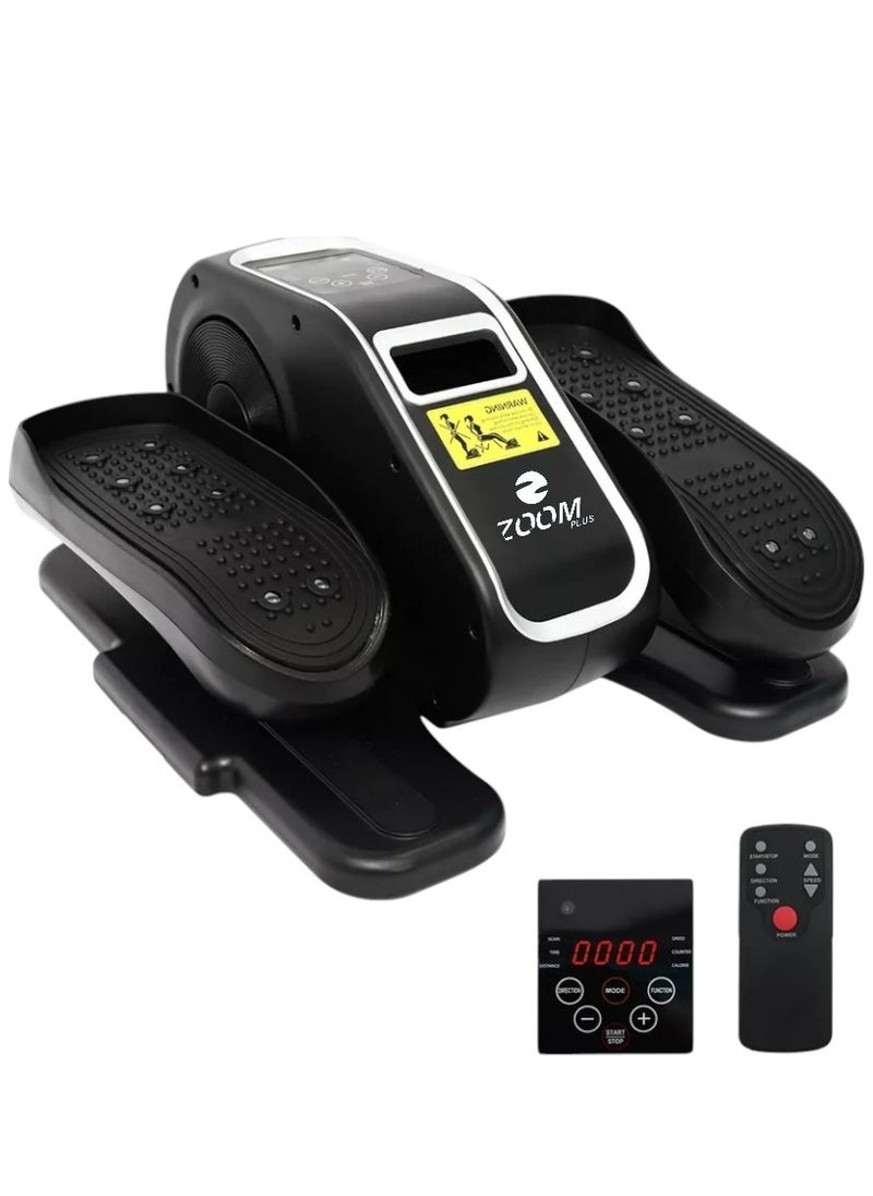 Zoom Plus - Zoom Plus Elliptical Machine, Electric Seated Pedal Exerciser, Mini Ellipse Leg Exerciser with Remoter, 12 Level Speeds, Forward & Reverse Direction, Manual & Auto Mode for Home Office - Image 1