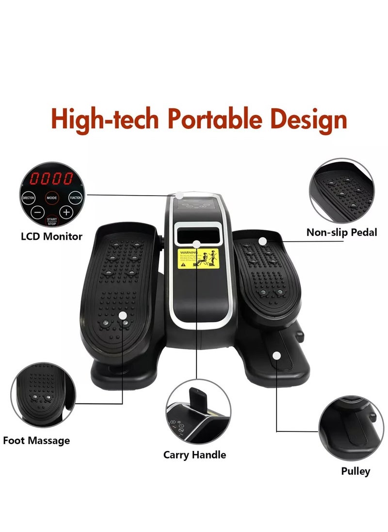 Zoom Plus - Zoom Plus Elliptical Machine, Electric Seated Pedal Exerciser, Mini Ellipse Leg Exerciser with Remoter, 12 Level Speeds, Forward & Reverse Direction, Manual & Auto Mode for Home Office - Image 1
