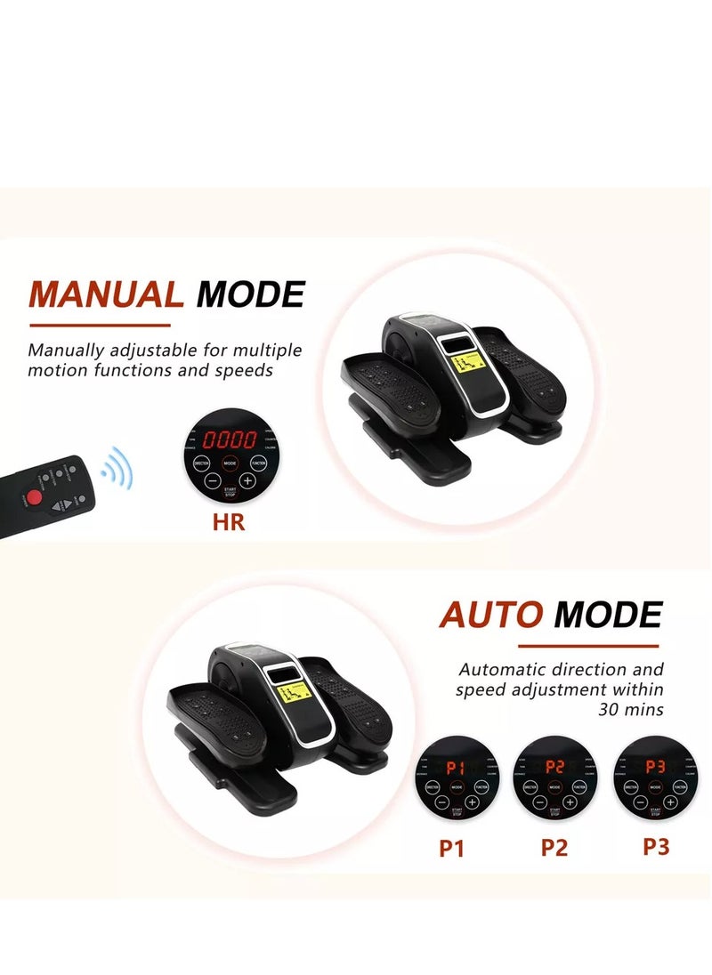 Zoom Plus - Zoom Plus Elliptical Machine, Electric Seated Pedal Exerciser, Mini Ellipse Leg Exerciser with Remoter, 12 Level Speeds, Forward & Reverse Direction, Manual & Auto Mode for Home Office - Image 1
