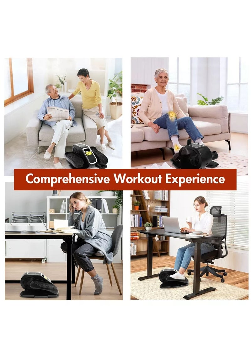 Zoom Plus - Zoom Plus Elliptical Machine, Electric Seated Pedal Exerciser, Mini Ellipse Leg Exerciser with Remoter, 12 Level Speeds, Forward & Reverse Direction, Manual & Auto Mode for Home Office - Image 1