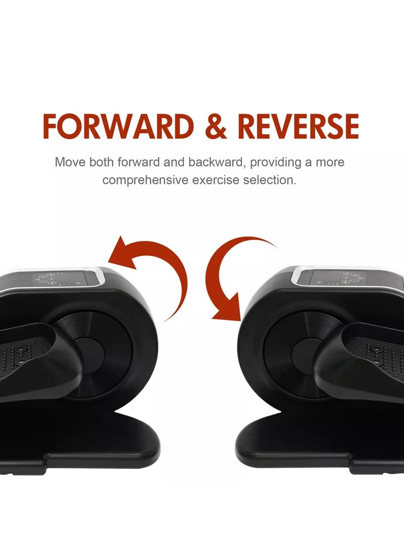 Zoom Plus - Zoom Plus Elliptical Machine, Electric Seated Pedal Exerciser, Mini Ellipse Leg Exerciser with Remoter, 12 Level Speeds, Forward & Reverse Direction, Manual & Auto Mode for Home Office - Image 1