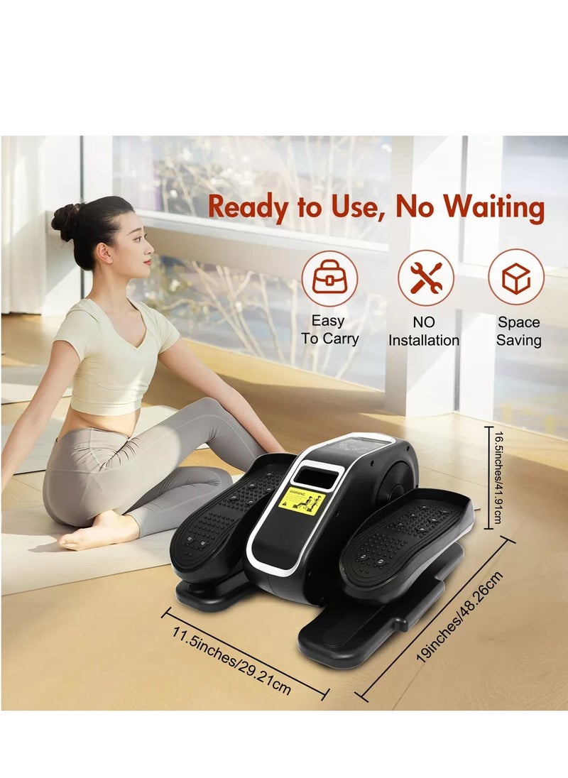 Zoom Plus - Zoom Plus Elliptical Machine, Electric Seated Pedal Exerciser, Mini Ellipse Leg Exerciser with Remoter, 12 Level Speeds, Forward & Reverse Direction, Manual & Auto Mode for Home Office - Image 1