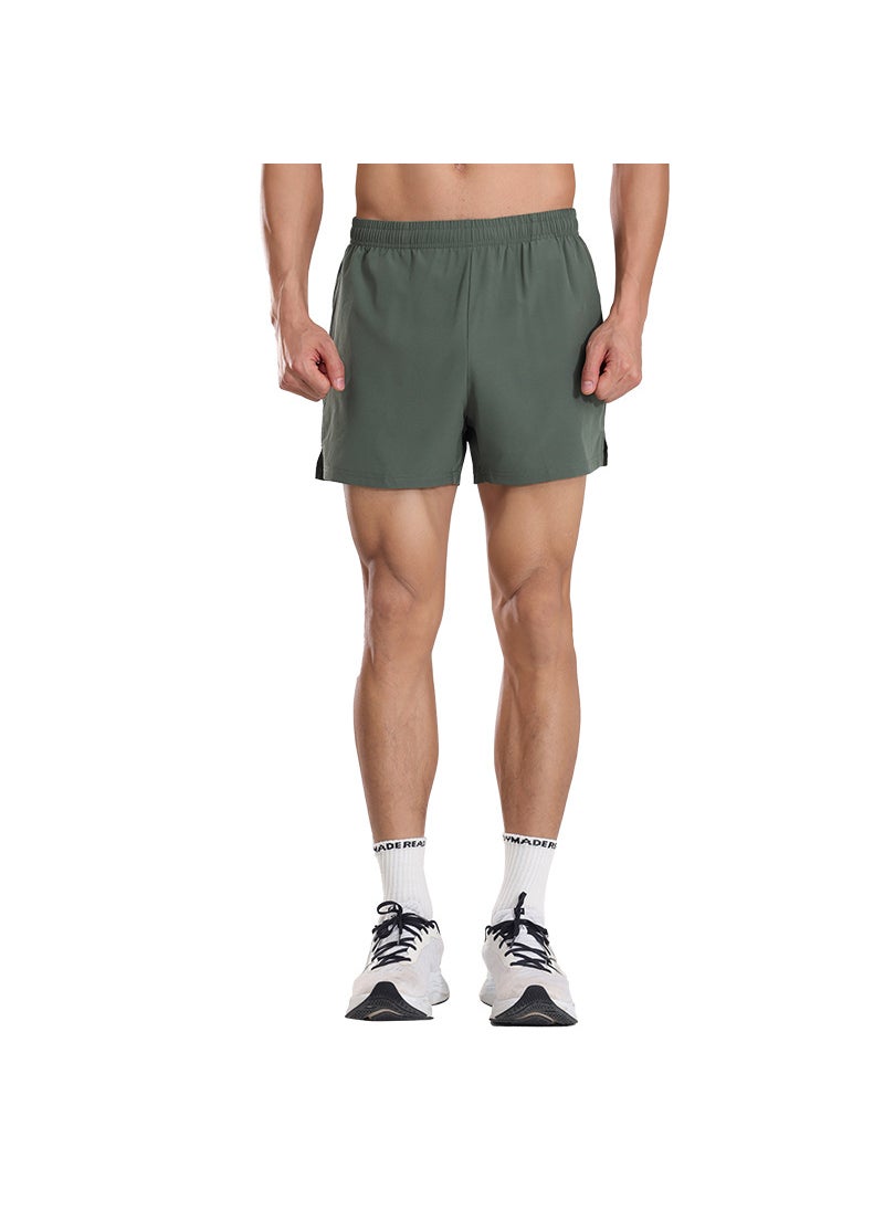 Quick-Dry Running Shorts Breathable Fitness Army Green  - Image 1