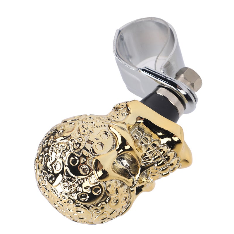 Skull Steering Wheel Turn Knob 3cm Diameter Turn Knob Spinner Booster for Cars Trucks Tractors Boats Silver - Image 2
