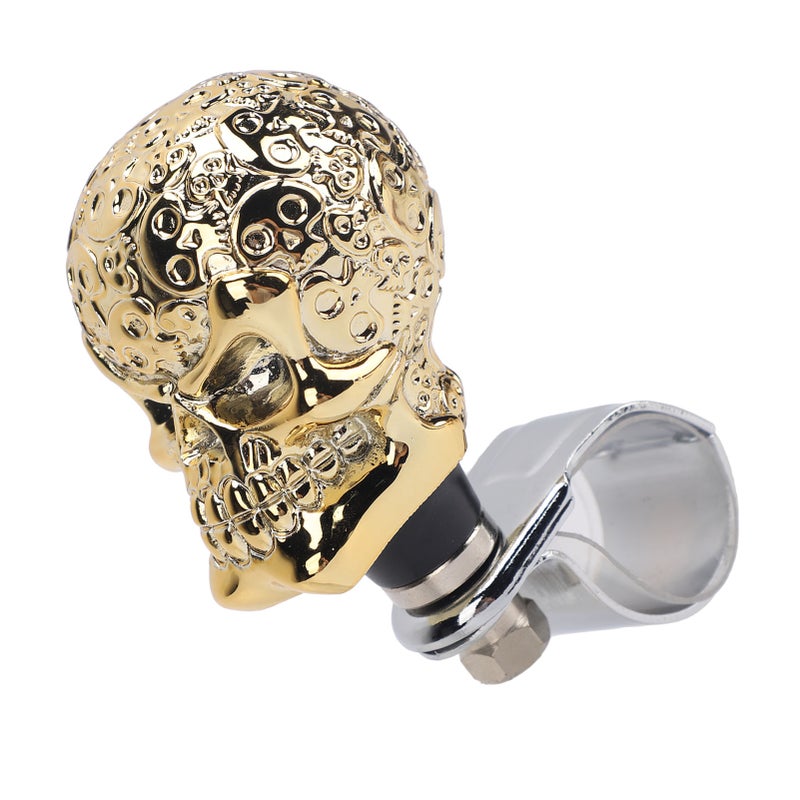 Skull Steering Wheel Turn Knob 3cm Diameter Turn Knob Spinner Booster for Cars Trucks Tractors Boats Silver - Image 5