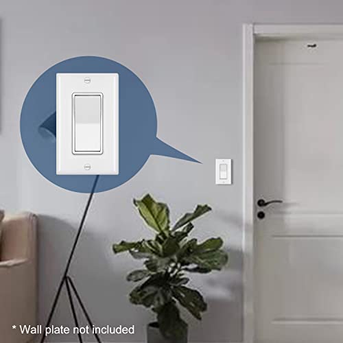 CML Hardware (50 Pack) CML Decorator Wall Light Switch, Single Pole Switch, 15A 120/277V, 3-Year Warranty, White - Image 4