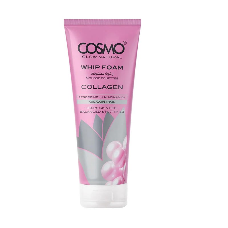 COSMO Glow Natural Collagen Facial Foam Cleanser Anti-Aging, Hydrating, and Skin-Revitalizing Formula, Plump, Smooth, All Skin Types 100g - Image 1