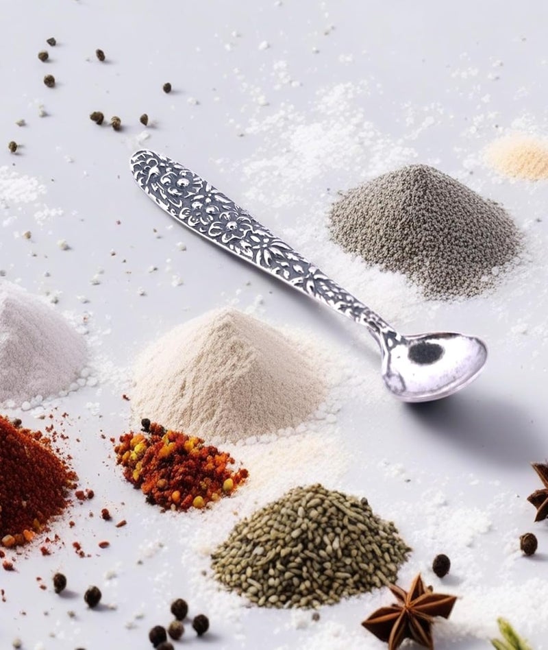 APOLEEA 925 Sterling Silver Small Salt Spoon - Premium Quality 2.7" Polished Round Bowl Mustard Spoon - Beautiful Flower Designed Handle - Gift for Culinary Enthusiasts - Image 4