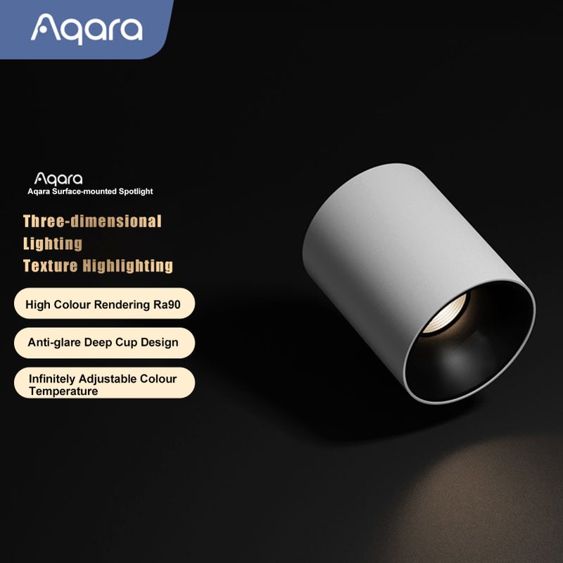 مصباح إضاءة سطحي من أكارا (Aqara) - مؤشر تجزئة لون عالي، إضاءة مريحة، تلويح ذكي، تبديد حراري فعال، مصباح إضاءة داخلي فني - Image 2