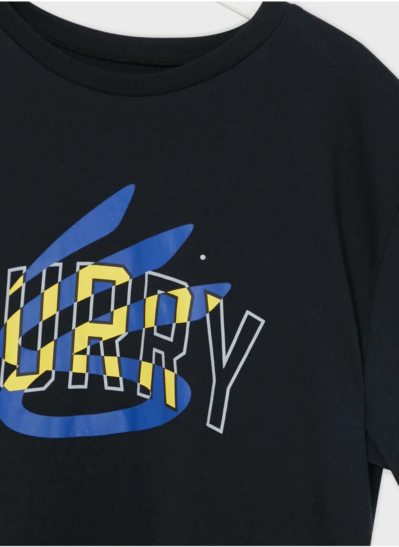UNDER ARMOUR Boys' Curry Logo T-Shirt