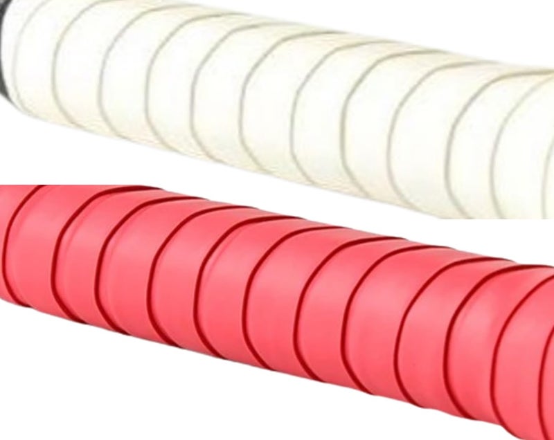 acers Store Racket Grip Pack of 4 PU Material(Rubber) Badminton/Squash/Tennis (Pack of 2 Red 2 White) - Image 2