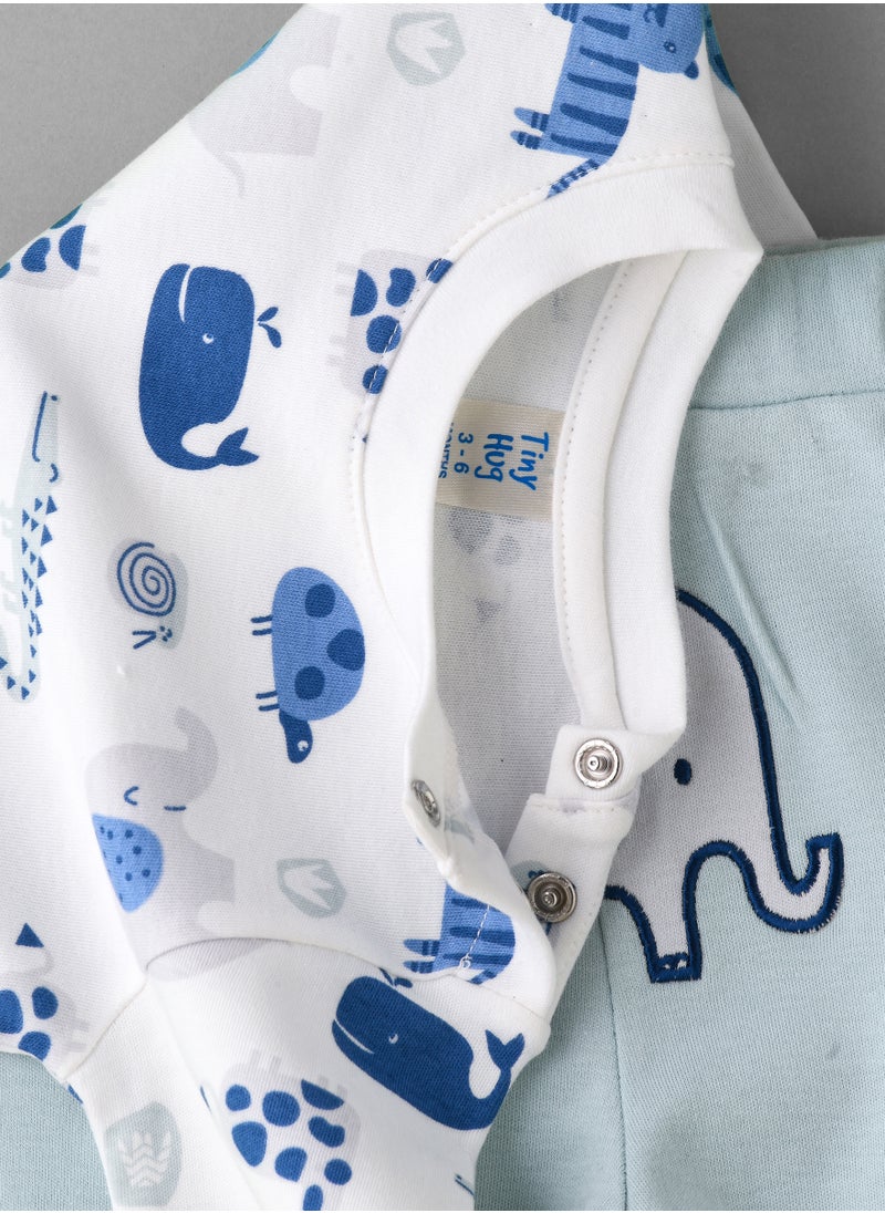 Tiny Hug Baby Boy Animal Print Set  - Image 4