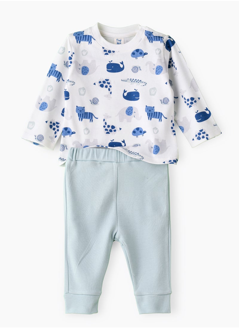 Tiny Hug Baby Boy Animal Print Set  - Image 1
