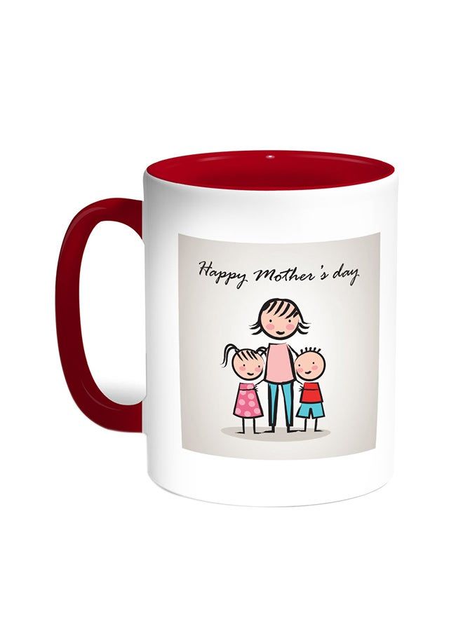 RKN Happy Mother's Day Printed Coffee Mug Red/White 11ounce - Image 2