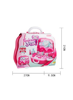 Generic Children's Play-house Simulation Makeup Toy Dresser Suitcase Makeup Accessories Cosplay Gift-Color:008-917 Beauty 700g  - Image 5