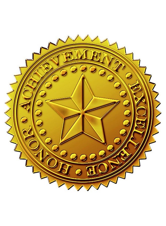 Great Papers! Star Embossed Official Gold Foil Certificate Seal for Achievements and Awards, 48 Count (903419) - Image 1