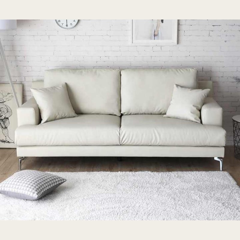 Luxury Luxe Modern 3-Seater Sofa in Beige - Image 1