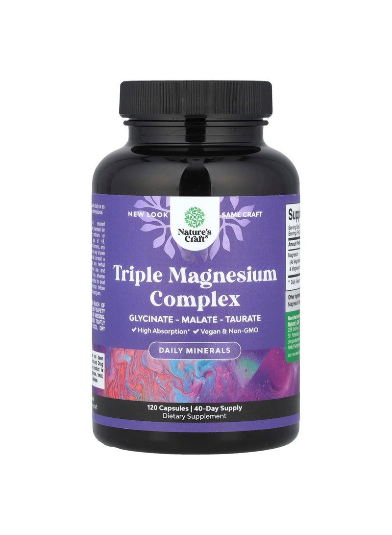 Triple Magnesium Complex, 120 Capsules (133 mg per Capsule)
