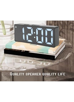 erorex Digital Alarm Clock With Led Time Display Temperature Detect Voice Activated Brightness Adjustable Big Number Alarm Clock Easy To Use For Bedroom Bedside  - Image 4
