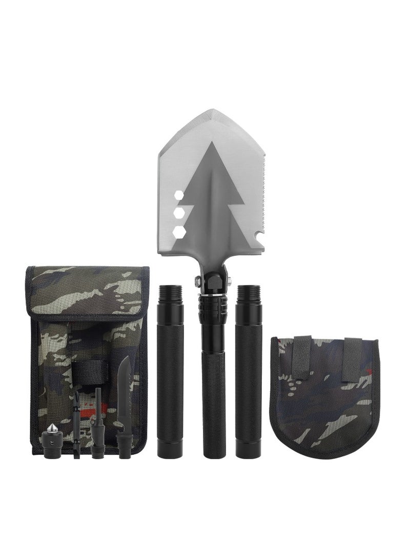 GREEN LION Hiking Tools / Stainless Steel 420 / Aluminum Handle Material / Easy to Carry 14 Tools /Camping/ Outdoor - Black  - Image 1
