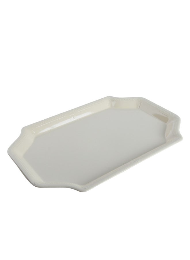 Trust - 3-Piece Melamine Serving Tray Set Small Size 35CM, Medium Size 40CM & Large Size 45CM Beige - Image 1