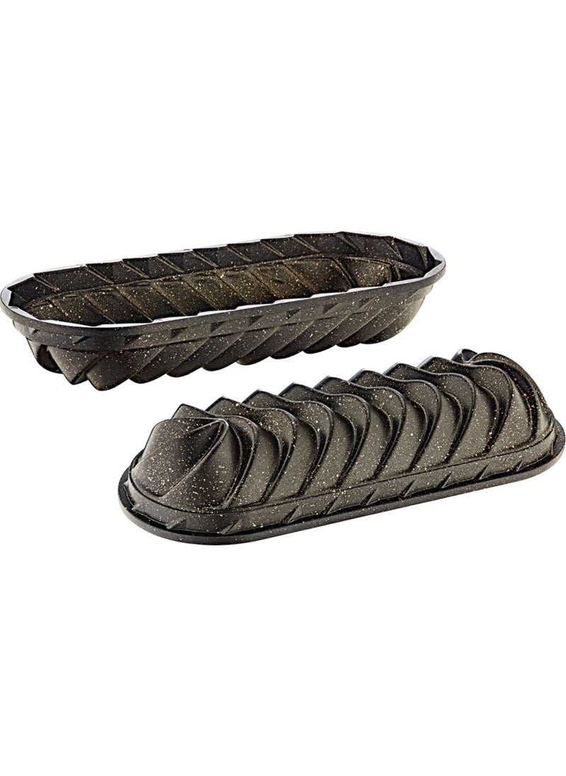 Zetmon - Wind Rose Baton Cast Cake Mold Long Slice Cake Mold Black - Image 1