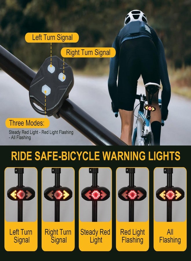 JINKEY Smart Bike Tail Light with Turn Signals, Wireless Remote Control Cycling & 65 Lumen Rear Safety Warning Light,USB Rechargeable Waterproof Blinker for Biycle, E-Bike, Scooter - Image 3
