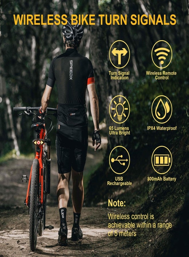 JINKEY Smart Bike Tail Light with Turn Signals, Wireless Remote Control Cycling & 65 Lumen Rear Safety Warning Light,USB Rechargeable Waterproof Blinker for Biycle, E-Bike, Scooter - Image 2