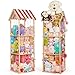 Edudif Stuffed Animal Storage Space Saving Vertical Stuffed Animal Holder Wood Easy Assembly CottageStyle Plush Toys Organizer for Kids Bedroom Playroom Wood Large - Image 3