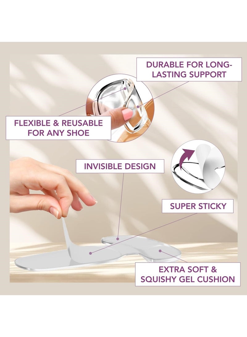 كيرتيك بطانات كعب لحماية الكعب (3 قطع) وسادات كعب للأحذية الفضفاضة، بطانات كعب ذاتية اللصق، نعل داخلي محسّن يمنع انزلاق الكعب وظهور البثور - Image 3