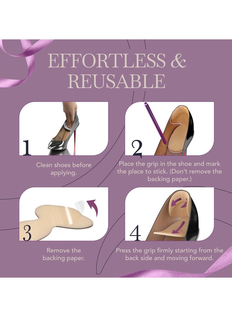 كيرتيك بطانات كعب لحماية الكعب (3 قطع) وسادات كعب للأحذية الفضفاضة، بطانات كعب ذاتية اللصق، نعل داخلي محسّن يمنع انزلاق الكعب وظهور البثور - Image 4