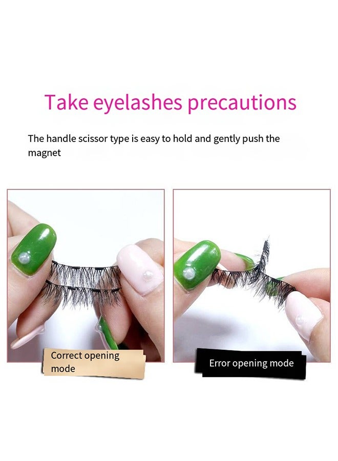 Generic Magnetic Eyelashes without Eyeliner,3D Dual Magnetic Eyelashes Reusable Magnetic False Eyelashes with Tweezers No Glue Long-Lasting Waterproof Natural Look & Easy to Wear for Women  - Image 4