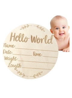 Gonice Baby Announcement Sign, Newborn Baby Announcement Sign, 5.9 Inch Hello World Newborn Welcome Sign for Baby Shower, Photo Prop, Hospital, Nursery, New Parents (E)  - Image 2