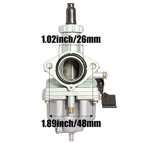 LIYYDS PZ26 Carburetor Hand Choke for 100cc-110cc 125cc 140cc 150cc 4-stroke Engines CB125 XL125S TRX250 TRX250EX Recon ATC185 ATC185S ATC200 ATC200S ATC200X GY6 ATV Quad Go Kart Buggy DB17 Dirt Bike - Image 4