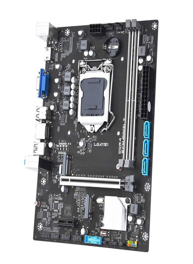 جينجشا لوحة أم JINGSHA LGA 1151 Intel Socket LGA1151 لأجهزة سطح المكتب، تدعم ذاكرة DDR4 بسعة تصل إلى 32 جيجابايت، وفتحة PCIe 3.0 x16، و3 منافذ SATA 3.0 بسرعة 1000 ميجابت في الثانية، ومنفذ M.2 NVME، ومنفذ M.2 NGFF. - Image 1