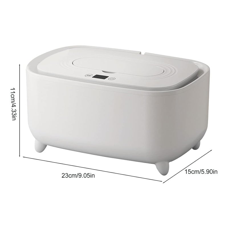 cheekyglo Baby Wipe Warmer, PP Material Power Saving Energy Saving Large Capacity Infant Wipes Heater (White) White - Image 2