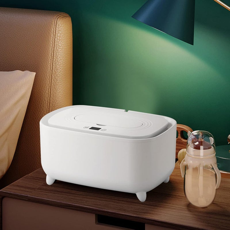 cheekyglo Baby Wipe Warmer, PP Material Power Saving Energy Saving Large Capacity Infant Wipes Heater (White) White - Image 5